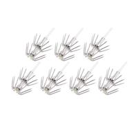 GLSTOY Anzuelos Luminosos de Acero Inoxidable 7 Piezas, Gancho Doble en Forma de Pulpo 3 para Pesca de Calamar y Señuelos, Resistente y Anticorrosión para Pesca Nocturna al Aire Libre