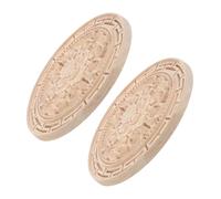 GLSTOY Apliques Decorativos de Madera Tallada sin Pintar 2 Piezas 20X20 CM Estilo Rústico Europeo Diseño Floral Calado para Cabeceros Muebles y Paredes Manualidades y Decoración