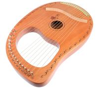 GLSTOY Arpa de Lira de Madera de 16 Cuerdas Portátil, Arpa Práctica para Principiantes, Instrumento Musical de Cuerda Natural para Aprendizaje y Entretenimiento