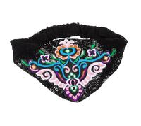 GLSTOY Bandana Ancha Vintage Para Mujer Bordado Diadema Decorativa y Bufanda Para Cabello Para Uso Diario y Fiestas Diseño Elegante