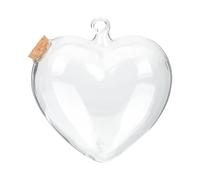 GLSTOY Botella de Vidrio Decorativa Paisaje y Origami Estrella, Jarrón de Deseos Base de Madera para Almacenar Objetos Pequeños Hogar