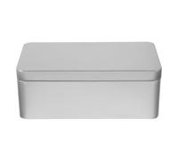 GLSTOY Caja de Almacenamiento Rectangular de Hojalata Grande, Plata, 18x9.8x6.5 Cm, con Cierre Seguro, Contenedor Metálico para Dulces, Galletas y Joyas, Adecuado para Cocina