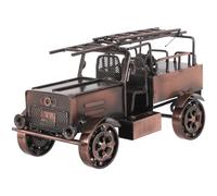 GLSTOY Camión de Bomberos de Metal con Detalles auténticos Modelo Vintage para decoración de Escritorio y Adorno de estantería para entusiastas del Fuego
