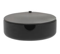 GLSTOY Cenicero de Silicona Tapa Resistente al Desgaste, Tamaño Compacto, Diseño Anti Polvo y Anti Fuego para Escritorio y Hogar, Bandeja Práctica para Cenizas, Color Negro
