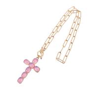 GLSTOY Collar De Clavícula De Cadena Collar De De Imitación Gemas De Hip Hop Para Mujeres Para Fiestas Cristianas y Católicas