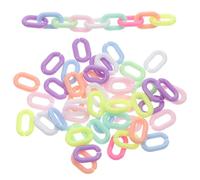 GLSTOY Eslabones de Cadena Acrílicos Multicolor 200 Piezas para Manualidades, Conectores Rápidos de Eslabón Plástico, Accesorios para Bisutería y Fabricación de Joyas DIY