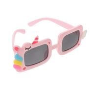 GLSTOY Gafas de Sol Unicornio Montura de Silicona Rosa, Lentes Cuadradas Protección Uv, Tamaño para Ñiño y Pequeño, Accesorio Adecuado para Fiestas y Verano