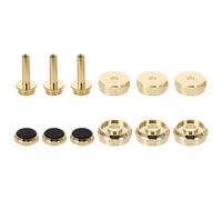 GLSTOY Hebilla de Botón de Pistón Pequeña Dorada para Trompeta, Accesorio para Instrumento Musical, Cubierta Superior E Inferior, Botón a Presión, Herramienta Creativa para Mantenimiento