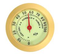 GLSTOY Higrómetro para Humidor de Redondo Mecánico Cigarro Caja de Metal Portátil y Adecuado para Uso y Escenarios