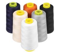 GLSTOY Hilos para Coser y Bordar de Poliéster, 6 Bobinas en Colores Clásicos, 3000 Yardas para Accesorios de Confección y Bordados