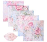 GLSTOY Hojas de Papel para Álbum de Recortes DIY Papel Retro para Manualidades Papeles para Scrapbooking Decorativos Tamaño Estándar Material Artístico para Técnicas Mixtas