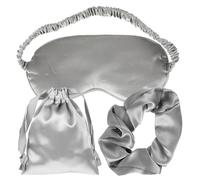GLSTOY Juego de 3 Antifaces para Dormir de Seda Bolsa de Almacenamiento y Diadema, Máscara para Ojos Que Alivia el Estrés y Calma la Piel, Adecuado para Viaje y Hogar