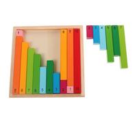 GLSTOY Juego de Varillas Montessori para Aprendizaje de Matemáticas, Varillas Numéricas de Madera Coloridas para Comprensión de Decimales, Material Educativo para Preescolar y Centros
