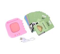 GLSTOY Juguete Educativo Interactivo para Años Máquina de Aprendizaje de Lenguaje con Tarjetas Bilingües Desarrollo Cognitivo y Habilidades de Pensamiento Rosa