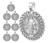 GLSTOY Llaveros de Metal Plateado Vintage Adornos Brillantes, Set de 8 Piezas, Diseño Redondo Ornamentado, Accesorio Colgante para Llaves y Bolso, Decoración Elegante para Mujer