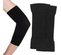 GLSTOY Mangas de Compresión para Brazos de Fibras Acrílicas Negras, Moldeador Elástico para Brazos Superiores, Adecuado para Ejercicio y Caminatas al Parque