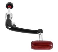 GLSTOY Manija del Carrete de Pesca Grande Metálica Mango Ergonómico de Madera, Plegable Tornillo, Repuesto para Carretes Tamaño 5000-6000, Accesorio Resistente para Pesca Deportiva