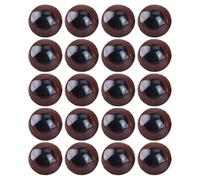 GLSTOY Ojos de Seguridad de Plástico Marrón Cacao 28 Mm para Manualidades, 20 Unidades para Amigurumi, Peluches y Muñecas, Accesorios Artesanales para Ojos de Crochet y Halloween