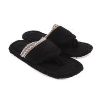 GLSTOY Pantuflas Cómodas para Mujer Sandalias Tipo Chancla Negras Talla 36-37 Suela Gruesa Aislante Interior Suave y Transpirable Pantuflas Cálidas para Interior y Dormitorio Uso