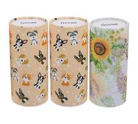 GLSTOY Pañuelos Faciales para Automóvil en Tubo Cilíndrico, Paquete de 3 50 Hojas Cada Uno, Papel Multifunción para Viaje y Uso Diario en Coche, Diseño Flexible y Varios estilos