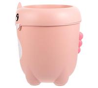 GLSTOY Papelera Infantil sin Tapa Anillo de Sujeción Diseño de Dinosaurio de Dibujos Animados Capacidad Grande Color Rosa Adecuado para Habitación Oficina