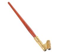 GLSTOY Portaplumas Oblicuo para Caligrafía Estilo Retro, Soporte para Plumillas de Madera, Diseño Vintage Dorado, Herramienta Ligera para Dibujo Artístico y Lettering Manual, Adecuado