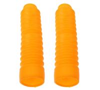 GLSTOY Protector de Horquilla Delantera para Motocicleta Cubiertas de Horquilla de Moto de Cross en Color Amarillo Resistentes para Protección contra Polvo y Suciedad 1 Par