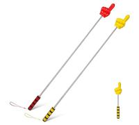 GLSTOY Punteros Telescópicos Extensibles para Aula 2 Piezas Rojo y Amarillo con Mango Ergonómico, Material Resistente y Guía para Presentaciones Educativas y Comunicación Eficaz