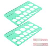 GLSTOY Regla de Medición de Pezones para Lactancia, Herramienta Flexible de Silicona Verde Regla de Brida, 2 Piezas Portátiles para Madres, Medida Precisa para Pezoneras y Extractores