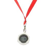 GLSTOY Reloj de Bolsillo Digital Clip Rojo, Cronómetro Electrónico Ligero, Accesorios para Enfermeras, Uso Hospitalario y Diario, Tamaño Compacto y Preciso