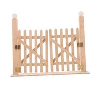GLSTOY Scale Double Door For Dollhouse Outdoor Scenes Easy Assembly Rustic Picket Fence Model For DIY Mini House Role Playing