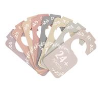 GLSTOY Separadores de Armario para Ñiño de Madera, Organizadores de Ropa Infantiles Doble Cara 8 Piezas, Coloridos Dividir Tallas de 24 Meses, Prácticos para Armario y Perchas