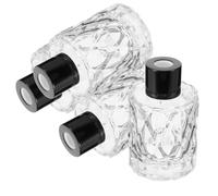 GLSTOY Set de 4 Botellas Difusoras de Esencias de Vidrio, Envases Vacíos para Perfumes Diseño Elegante y Fácil Llenado para Decoración de Baño y Hogar