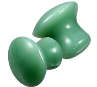 GLSTOY Seta Masaje Facial de Jade Verde 2piezas Forma de Hongo para Masajes Suaves Que Promueven la Circulación Deformación ni Daño