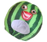 GLSTOY Sombrero de Peluche de Sandía para Fiesta, Accesorio Divertido de Disfraz Relleno de Algodón Pp, Color Rojo y Verde, Adecuado para Fotografía y Eventos Festivos