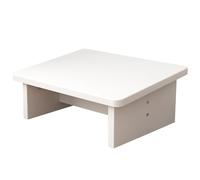 GLSTOY Taburete Reposapiés de Oficina Pequeño 30 Cm Color Blanco Cálido, Reposapiés Debajo del Escritorio Antideslizante para Apoyo Ergonómico de Pies en Hogar y Oficina