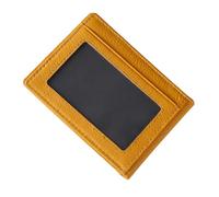 GLSTOY Tarjetero de Cuero Auténtico Color Tierra Múltiples Ranuras, Funda Protectora para Tarjetas de Identificación y Organizador Práctico para Oficina, Hogar y Viajes