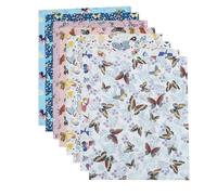 GLSTOY Tela de Algodón para Patchwork y Acolchado Estampado de Mariposas, 8 Piezas de 40x50 Cm, Kit de Tela para Manualidades DIY y Costura Creativa