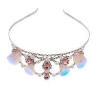 GLSTOY Tiara De Con Y Diadema: De Princesa Con Marinas Y Perlas De Imitación Para Cosplay, Diademas Para Halloween, Cumpleaños, Disfraces Y