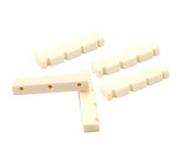 GLSTOY Tuerca de Puente Ranurada para Guitarra de 4 Cuerdas, 5 Piezas, Fondo Plano, Soporte de Cuerdas, Accesorio para Guitarra Eléctrica, Cejuela para Mejorar Sonido y Durabilidad