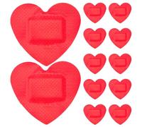 GLSTOY Vendajes Deportivos en Forma de Corazón, 24 Parches Adhesivos Rojos Impermeables para Heridas Pequeñas, Adecuados para Actividades Acuáticas y Cuidado Personal