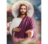 GLTEYACO 5D Diamond Painting Kit hombre religioso jesus Cuadros Artísticos en Lienzo Kit de Arte de Cristal para Adultos y Niños, Decoración de Pared 40x50 cm