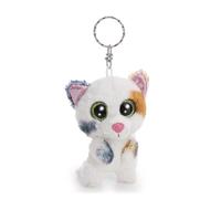 GLUBSCHIS 63040 - Llavero gatita de la Suerte Calli Malli de 9 cm, Blanco, Fiel compañero de Peluche para Bolso, Llavero para pequeños y Mayores