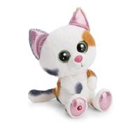 GLUBSCHIS 63056 - Peluche gatita de la Suerte Calli Malli, Animal Suave de 25 cm, Blanco, tierno para abrazar y Jugar, para niños y Adultos, para Regalar