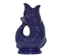 Gluckigluck Jarra XL azul oscuro brillante - 1,2 l - Original Gluggle Jug de Inglaterra - Jarra de agua con sonido de golosinas - Hecho a mano y acabado brillante - Jarra de culto como jarrón o