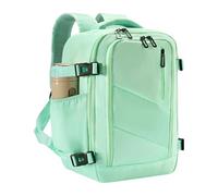 Gluckstar Mochila viaje cabina 45x36x20 EasyJet Ryanair impermeable para Portátil 17.3" antirrobo para hombre y mujer mochila cabina avión 32L para trabajo escapadas y ocio, Verde claro