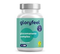 Glucomanano 4000 mg por dosis - 240 Cápsulas - Raíz de konjac para adelgazar* - Efecto saciante - Con Vitamina B3 y Cromo - Vegano, sin aditivos, probado en laboratorio, fabricado en Alemania