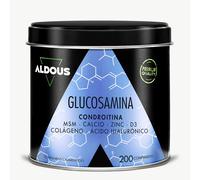 Aldous Bio Glucosamina Condroitina MSM - 200 comprimidos XL - Colágeno y Ácido Hialurónico
