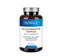 Glucosamina con Condroitina, MSM y Colágeno con Ácido Hialurónico, Boswelia, Selenio, Zinc - 120 Comprimidos Nutralie
