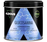 Glucosamina Condroitina MSM - 200 comprimidos XL - Colágeno, Ácido Hialurónico, Zinc, Calcio y Vitamina D3 - Antiinflamatorio Natural - Para Huesos y Articulaciones - Libre de plástico